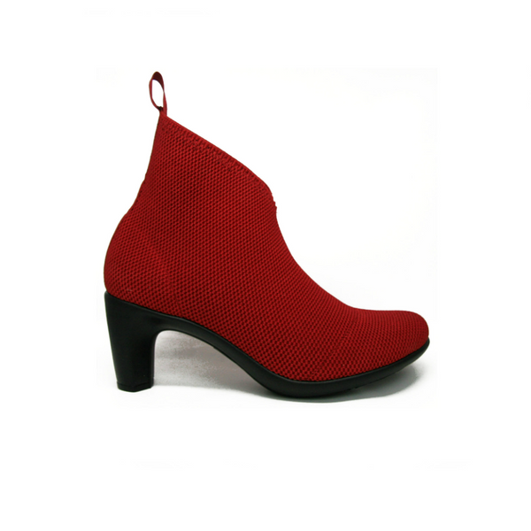 Low heel red on sale booties